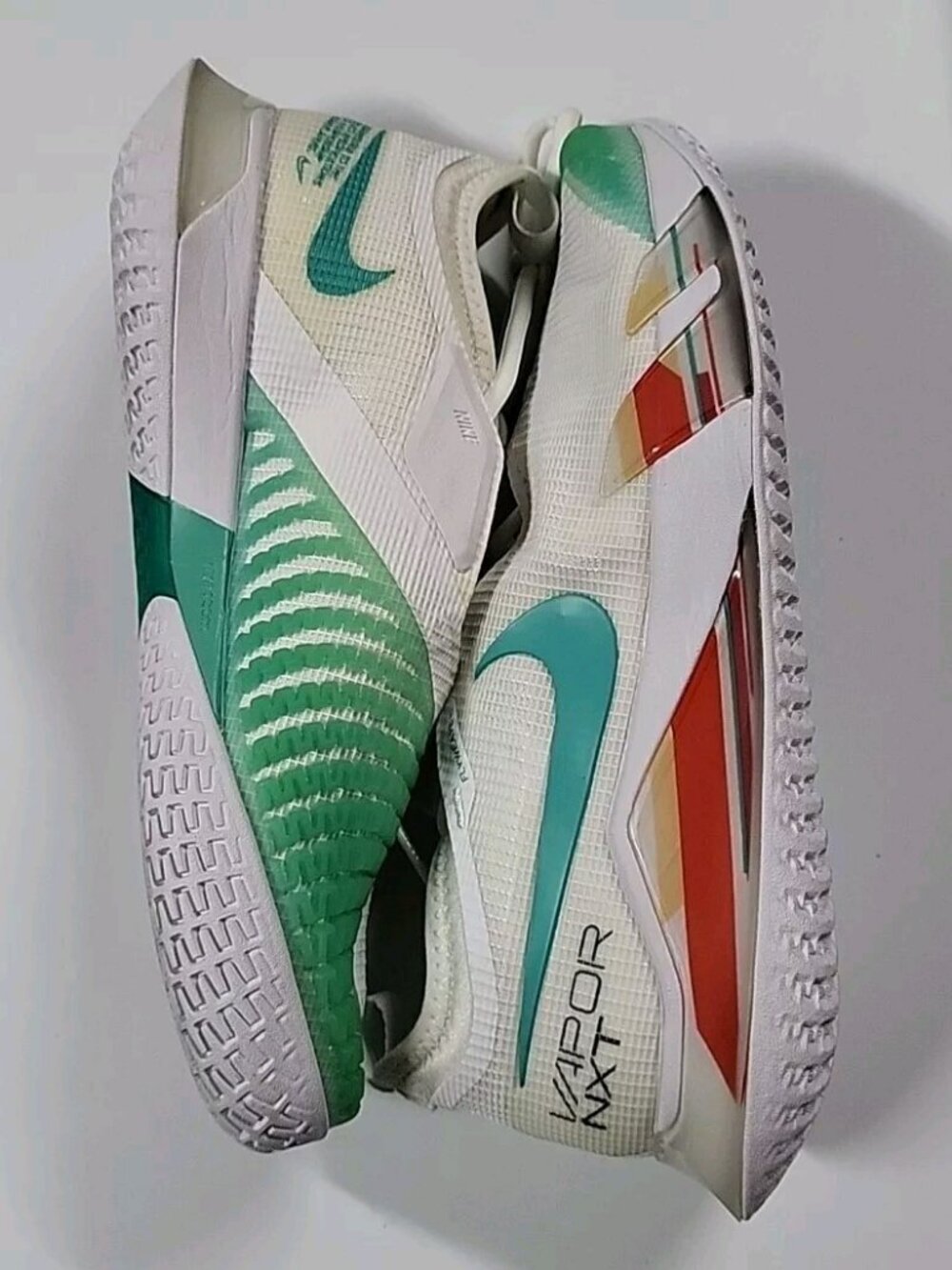 Nike Women React Vapor NXT HC White Washed Teal Habanero Size 8.5 CV0742-136